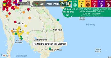 Bản đồ ô nhiễm không khí ảnh chụp màn hình 1