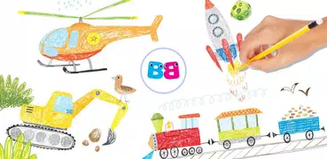 車の色付け：子供向けの子供の落書きゲーム