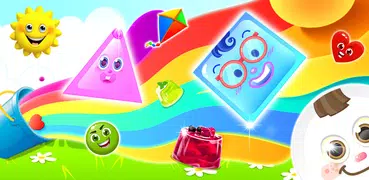 幼児 ゲームのための形と色のゲームを学ぶ