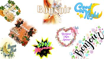 Bonjour bonsoir Autocollants pour WhatsApp اسکرین شاٹ 3
