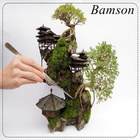 Bonsai-Baumarten Design Zeichen