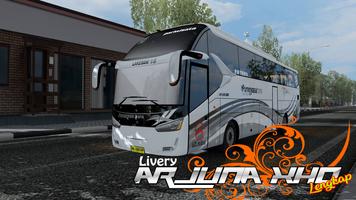 Livery Bus ARJUNA XHD Complete Cartaz