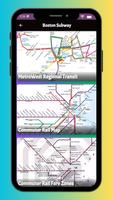 Boston Subway Map (MBTA) โปสเตอร์