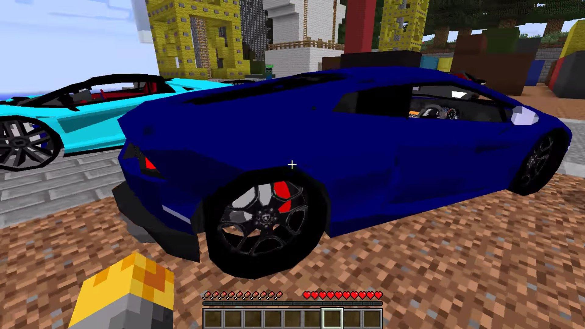 minecraft с мебелью и с машинами