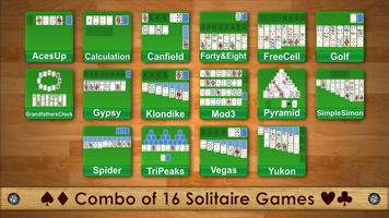 16 Solitaire - Card Game Combo Plakat