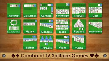 16 Solitaire - Card Game Combo 海报
