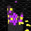 Color Tower Stack Throw 3D