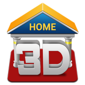 3 डी घर स्क्रीन आइकन