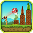 Bottle Knock Down - Red Ball Bottle Shooter