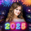 New Year photo frame 2025 icon