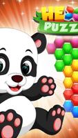 Panda Hexagon Blocks Affiche