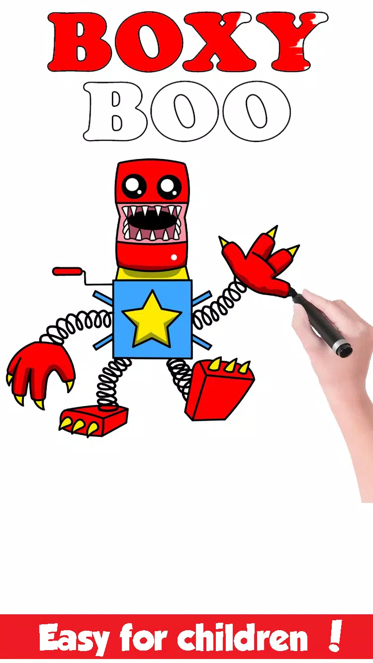 Desenho de Boxy Boo para colorir 1 – Se divertindo com crianças