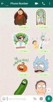 Rick & Morty Stickers for Whatsapp Affiche