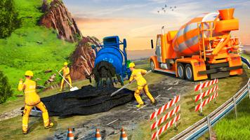 bâtir jeux construction routes Affiche