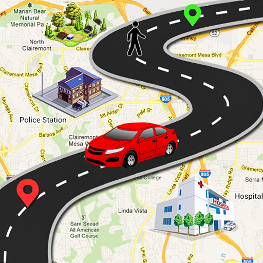 GPS Navegação rota Localizador