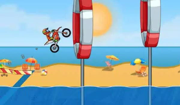 Moto X3M 5: Pool Party - the latest in the free games dirt bike series