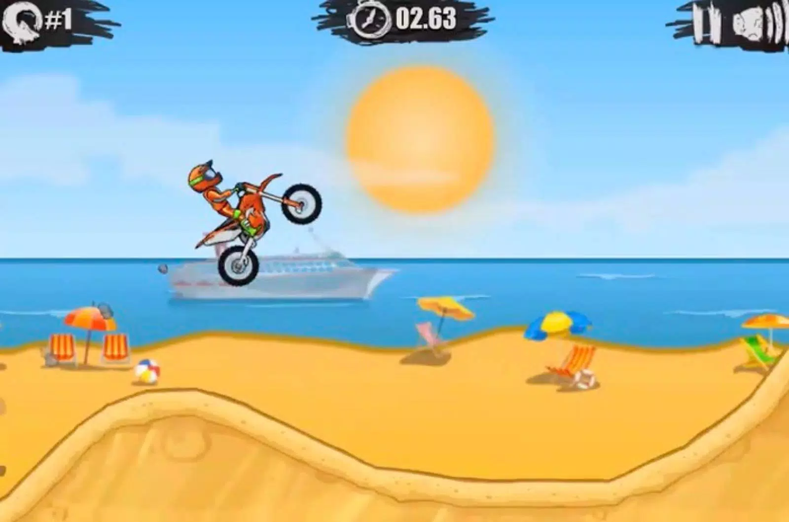 Moto X3M 5: Pool Party - the latest in the free games dirt bike series