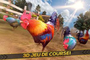 Course de Coq de Ferme Sauvage Affiche
