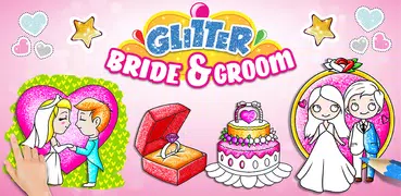 Bride and Groom Coloring book