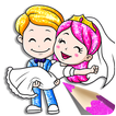 coloriage pour jeunes mariés