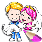 Bride and Groom Coloring 아이콘