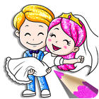 Bride and Groom Coloring icon