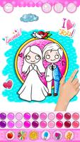 Bride and Groom Coloring poster