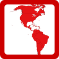 Americas blank map