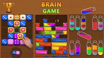 Puzzle de jeux de cerveau-bloc Affiche