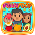 Brain foods: fruit puzzle memo icon