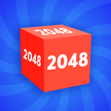 Game 2048 3D. Cube chain. Cube