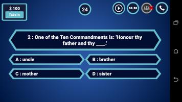 Bible Trivia Quiz Game - Biblical Quiz capture d'écran 1