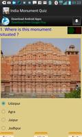 India Monument Quiz Affiche
