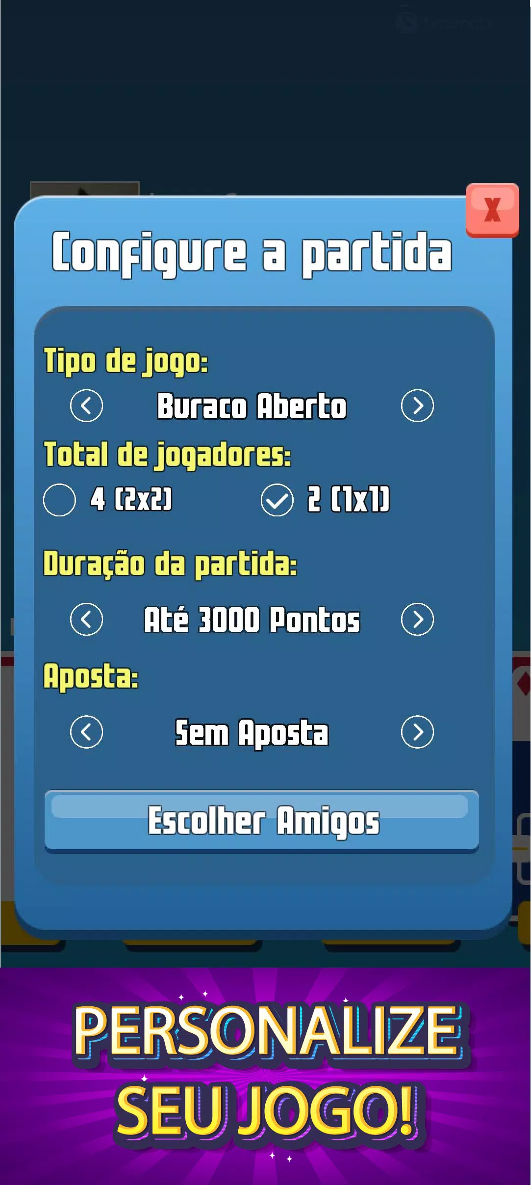 Buraco Aberto - jogo de buraco online