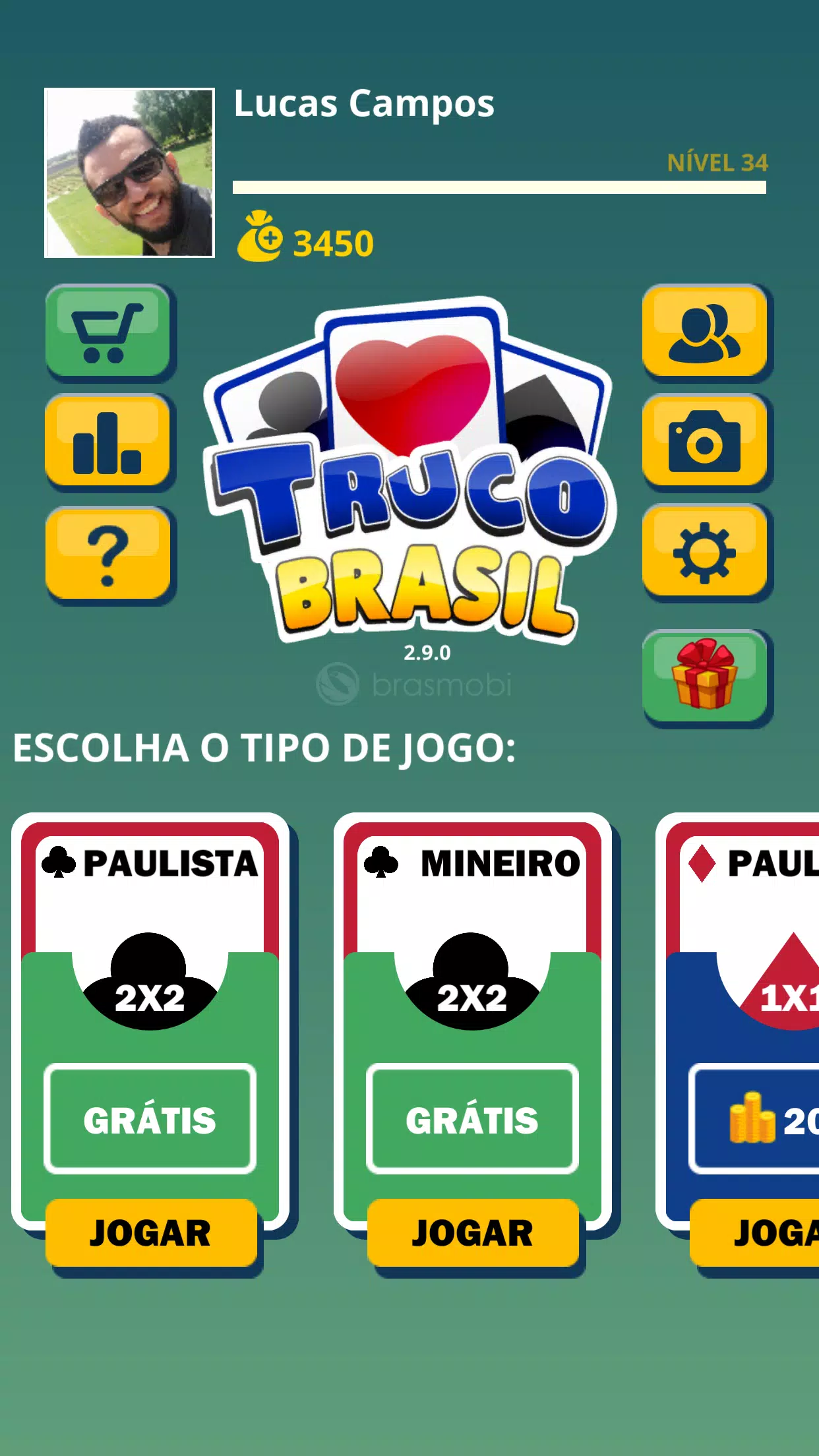 Truco Mineiro Online - jogo de cartas