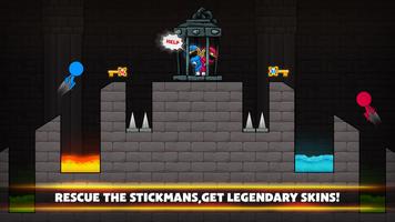 Red & Blue Stickman: Adventure screenshot 3