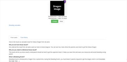 Breeding Calculator for Dragon Ekran Görüntüsü 1