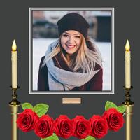 Condolence Photo Frames with Candle Affiche