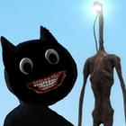 Angry Cartoon Cat Night Light  icône