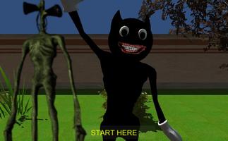 Angry Cartoon Cat Night Siren  poster