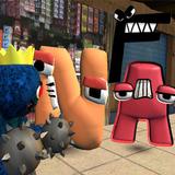Blue Rainbow Alphabet 3D Lore Zeichen