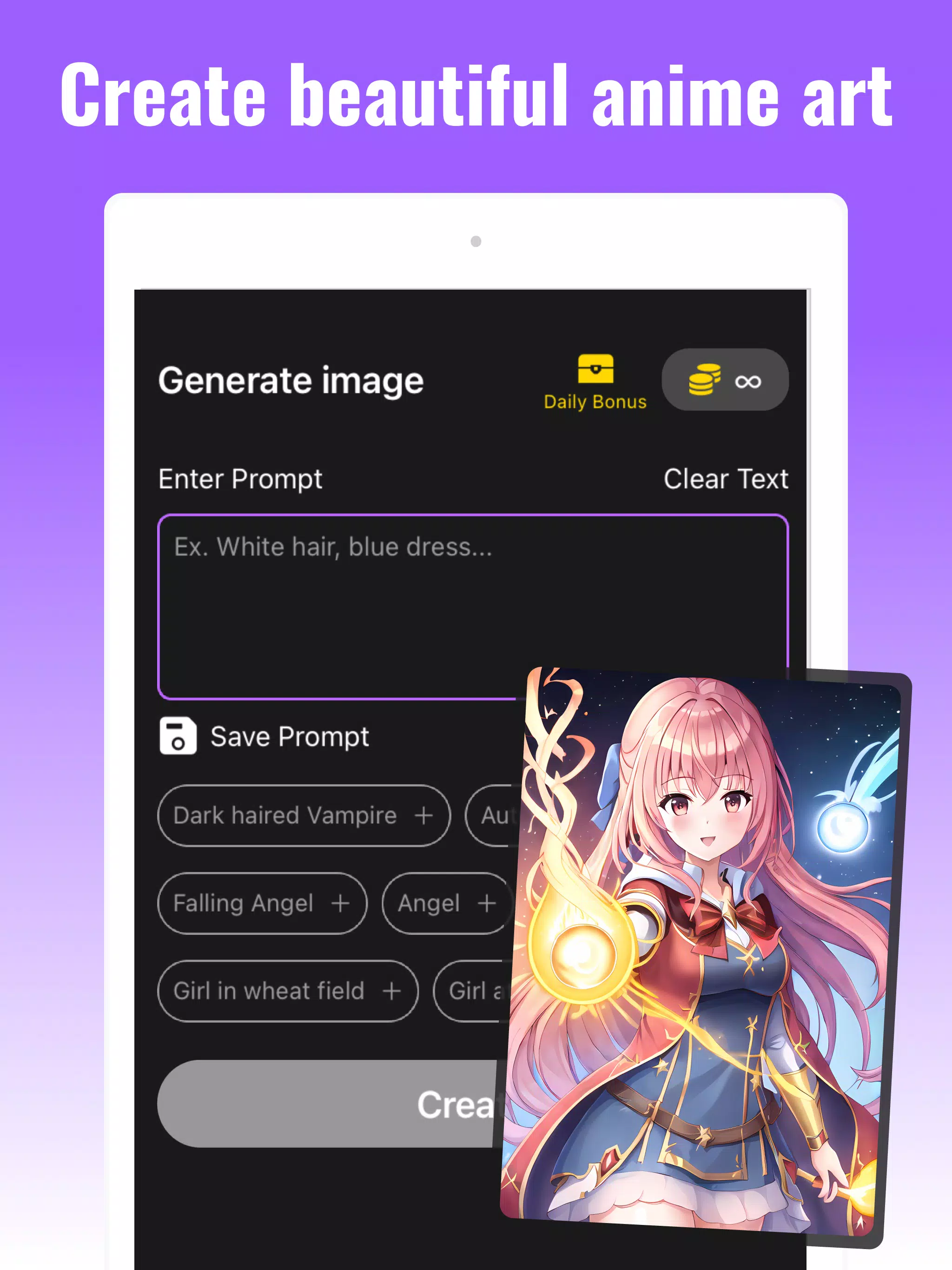 Premium AI Image  anime girl character AI generated