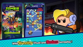 Brick Zombie: Survival Defense تصوير الشاشة 1