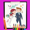 Bride and Groom Coloring Book