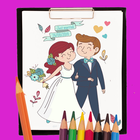 Bride and Groom Coloring Book ikona