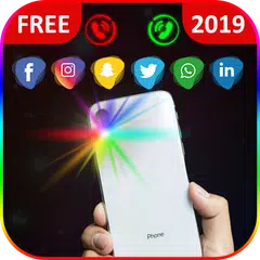 Color flashlight: flash alert on call and sms