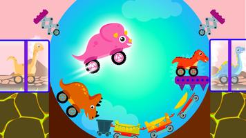 Dino Cars Hill Racing Kid Game Poster