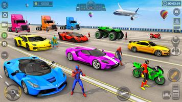 3 Schermata Superhero Car Stunt Game