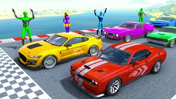 Superhero Car Stunt Game poster