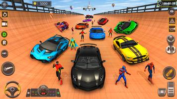 Superhero Car Stunt Game syot layar 1